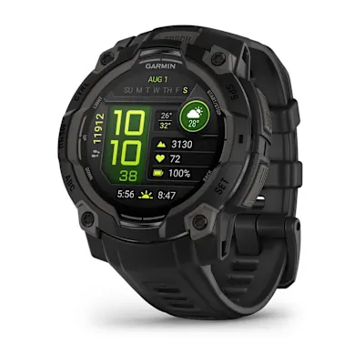 Montre Garmin Instinct 3 Amoled Noir Connectée Bracelet Caoutchouc 45MM