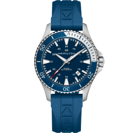 Montre Hamilton Khaki Navy Scuba Auto Cadran Bleu Bracelet Caoutchouc 40MM