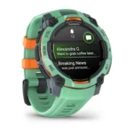 Montre Garmin Instinct 3 Amoled Vert d'Eau Connectée Bracelet Caoutchouc 45MM