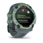 Montre Garmin Instinct 3 Amoled Vert d'Eau Connectée Bracelet Caoutchouc 50MM