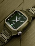 Montre MARCH LA.B AM2 Slim Auto Corporate Cadran Vert Bracelet Acier 36MM