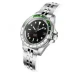 Montre Yema Superman GMT Auto Vert Cadran Noir Bracelet Acier 39MM