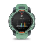 Montre Garmin Instinct 3 Amoled Vert d'Eau Connectée Bracelet Caoutchouc 45MM