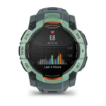 Montre Garmin Instinct 3 Amoled Vert d'Eau Connectée Bracelet Caoutchouc 50MM