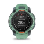 Montre Garmin Instinct 3 Amoled Vert d'Eau Connectée Bracelet Caoutchouc 45MM