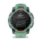 Montre Garmin Instinct 3 Amoled Vert d'Eau Connectée Bracelet Caoutchouc 45MM