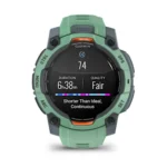 Montre Garmin Instinct 3 Amoled Vert d'Eau Connectée Bracelet Caoutchouc 45MM