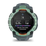 Montre Garmin Instinct 3 Amoled Vert d'Eau Connectée Bracelet Caoutchouc 50MM