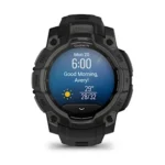 Montre Garmin Instinct 3 Amoled Noir Connectée Bracelet Caoutchouc 45MM