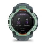 Montre Garmin Instinct 3 Amoled Vert d'Eau Connectée Bracelet Caoutchouc 50MM