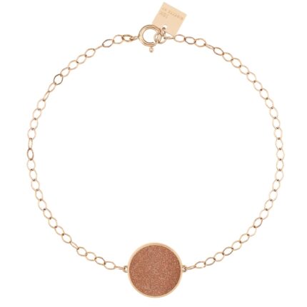 Bracelet Ginette NY Ever Gold Sandstone Disc Or Rose