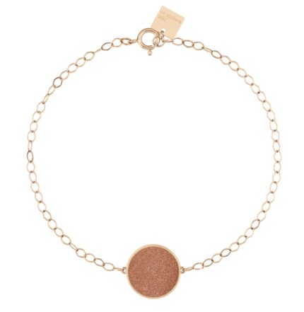 Bracelet Ginette NY Ever Gold Sandstone Disc Or Rose