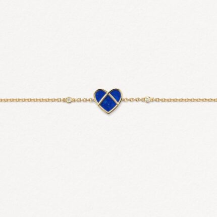 Bracelet Poiray L'attrape-cœur Lapis Lazuli Or Jaune