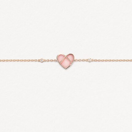 Bracelet Poiray L'attrape-cœur Opale Rose Or Rose