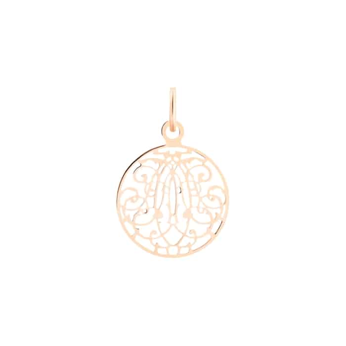 Ginette NY Mini Art Deco Charm Rose Gold Pendant