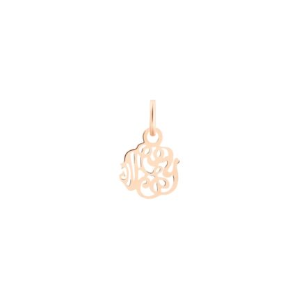 Ginette NY Mini Monogram Charm Rose Gold Pendant