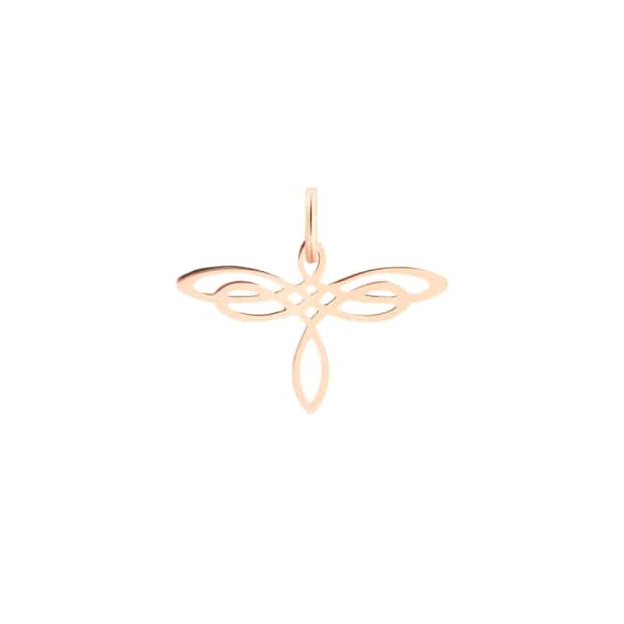 Ginette NY Mini Dragonfly Charm Rose Gold Pendant