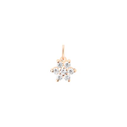 Ginette NY Diamond Star Charm Rose Gold Pendant