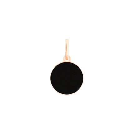 Pendentif Ginette NY Mini Ever Onyx Charm Or Rose