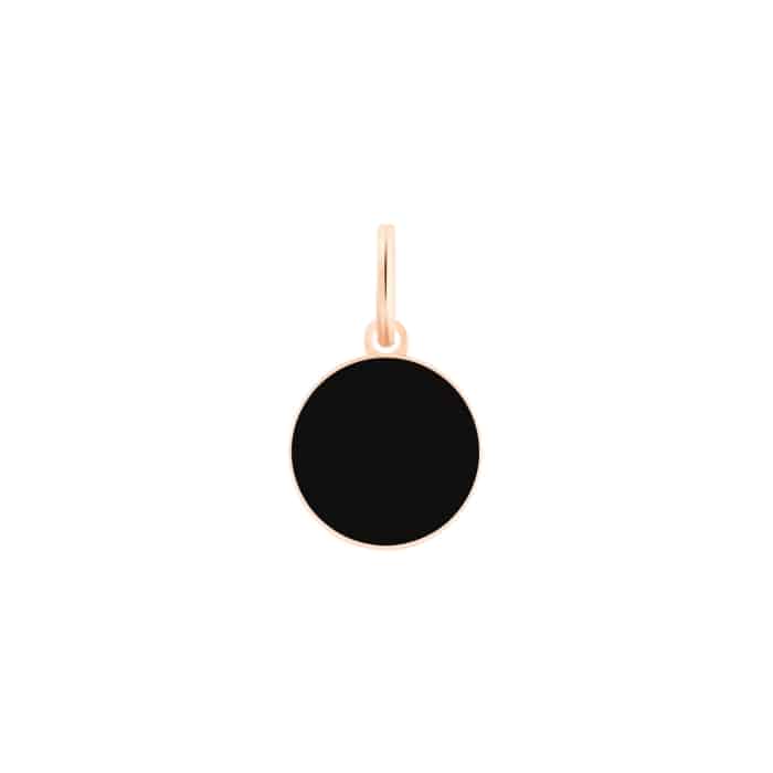 Pendant Ginette NY Mini Ever Onyx Charm Rose Gold