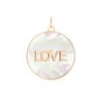 Pendentif Ginette NY Jumbo Ever Love MOP Charm Or Rose