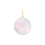 Pendentif Ginette NY Ever Pink MOP Nacre Charm Or Rose