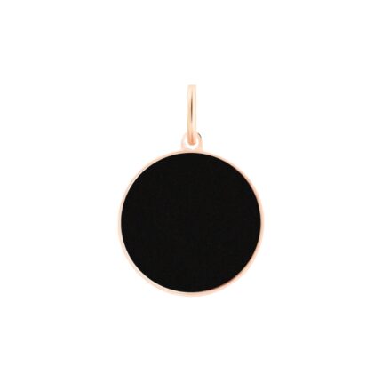 Pendant Ginette NY Ever Onyx Charm Rose Gold