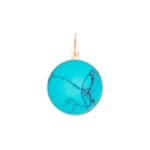 Pendentif Ginette NY Ever Turquoise Charm Or Rose