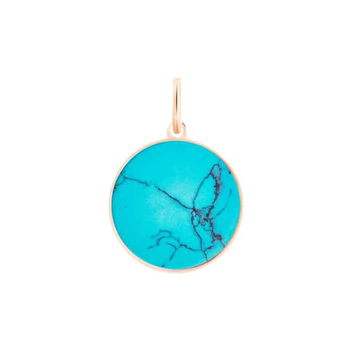 Ginette NY Ever Turquoise Charm Rose Gold Pendant