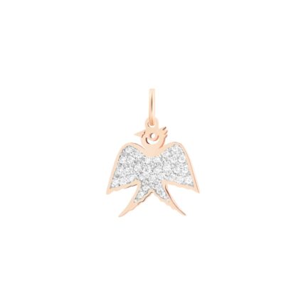 Ginette NY Diamond Georgia Charm Rose Gold Pendant