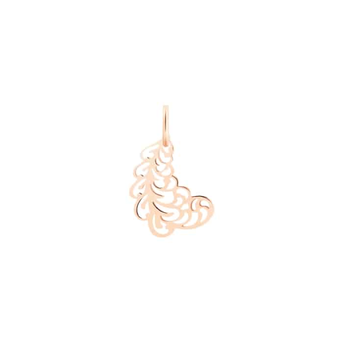 Ginette NY Mini Feather Charm Rose Gold Pendant