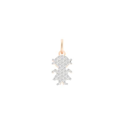 Ginette NY Diamond Girl Charm Rose Gold Pendant