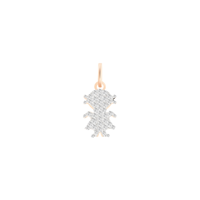 Ginette NY Diamond Girl Charm Rose Gold Pendant