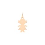 Pendentif Ginette NY Mini Girl Charm Or Rose