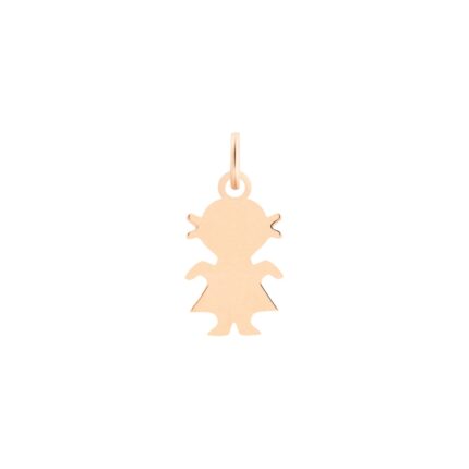 Ginette NY Mini Girl Charm Rose Gold Pendant