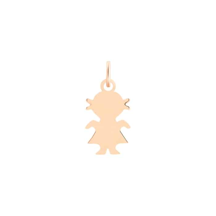 Ginette NY Mini Girl Charm Rose Gold Pendant