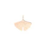 Pendentif Ginette NY Mini Gingko Charm Or Rose