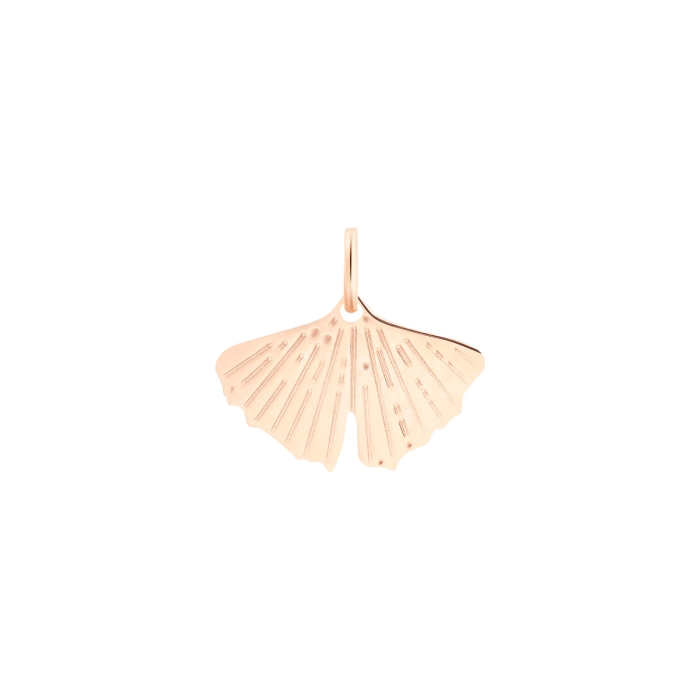 Pendentif Ginette NY Mini Gingko Charm Or Rose