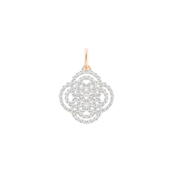 Ginette NY Diamond Purity Charm Rose Gold Pendant