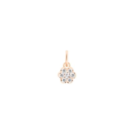 Pendentif Ginette NY Diamond Lotus Charm Or Rose