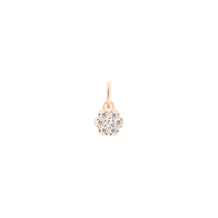 Pendentif Ginette NY Diamond Lotus Charm Or Rose