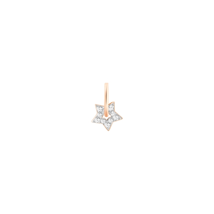 Pendentif Ginette NY Milky Way Star Diamant Charm Or Rose