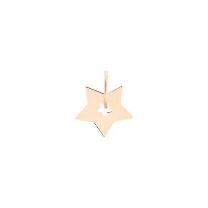 Pendentif Ginette NY Mini Milky Way Open Star Charm Or Rose