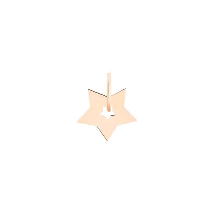 Pendentif Ginette NY Mini Milky Way Open Star Charm Or Rose