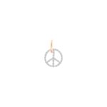 Pendentif Ginette NY Diamond Peace & Love Charm Or Rose