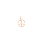 Pendentif Ginette NY Mini Peace & Love Charm Or Rose