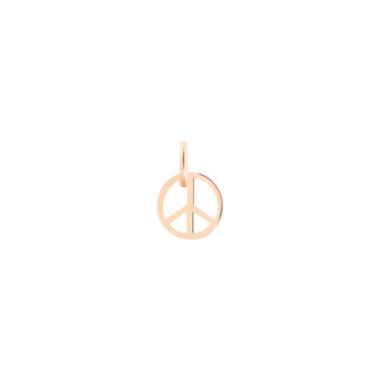 Ginette NY Mini Peace &amp; Love Charm Rose Gold Pendant