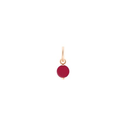 Ginette NY Coral Tiny Bead Charm Rose Gold Pendant