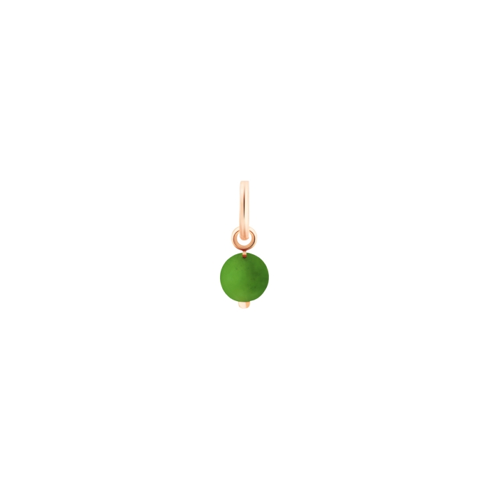 Pendant Ginette NY Jade Tiny Bead Charm Rose Gold