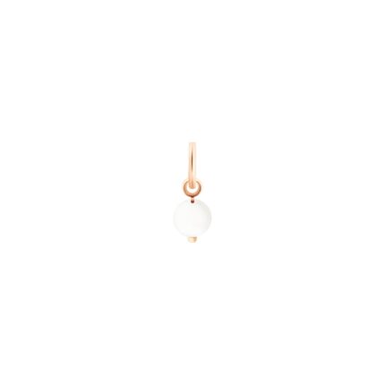 Ginette NY Pearl Tiny Bead Charm Rose Gold Pendant